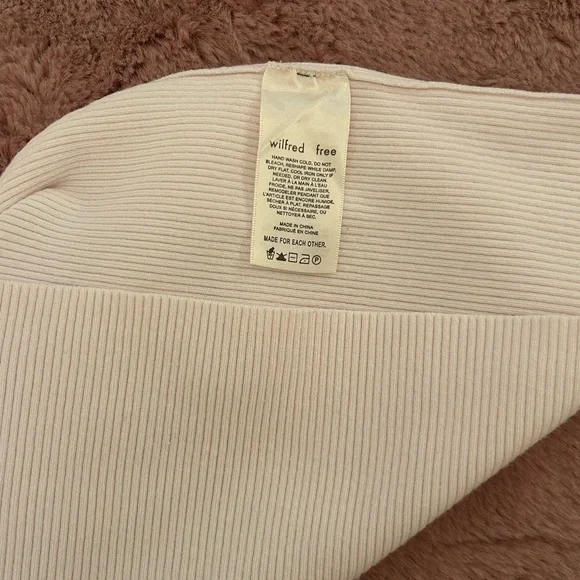 Wilfred Pale Pink Ribbed Cutout Tank Midi Dress - Picture 5 of 6